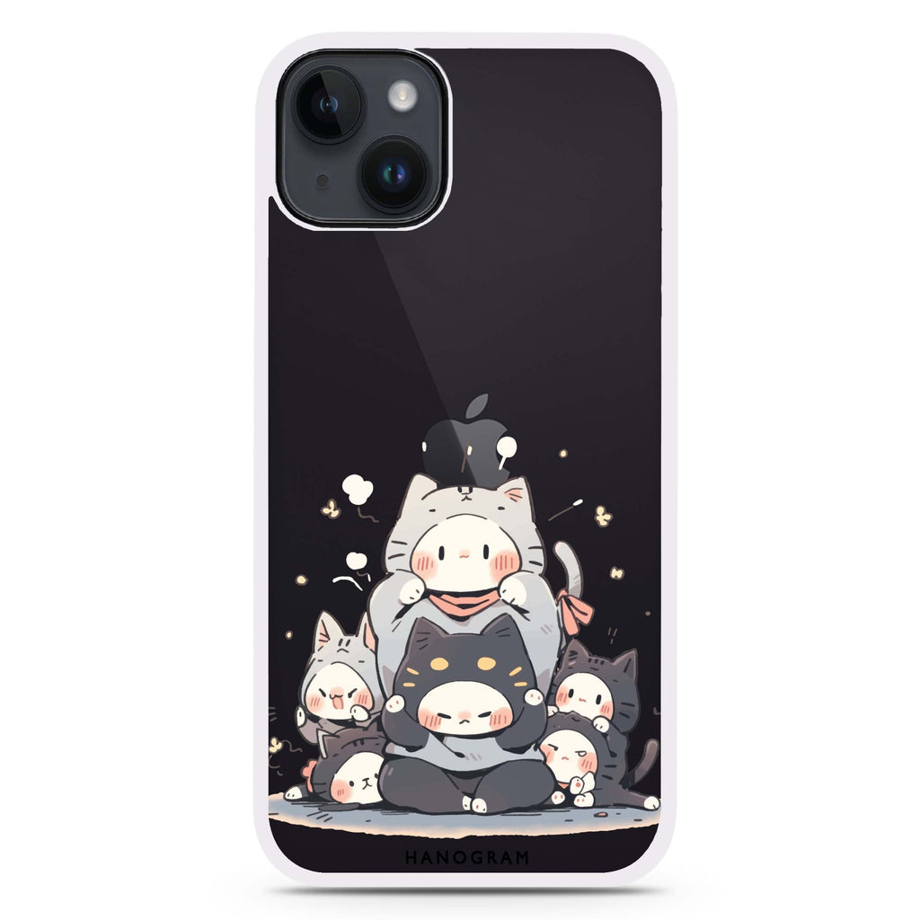 Feline Asana Lesson iPhone 15 Plus Impact Guard Bumper Case