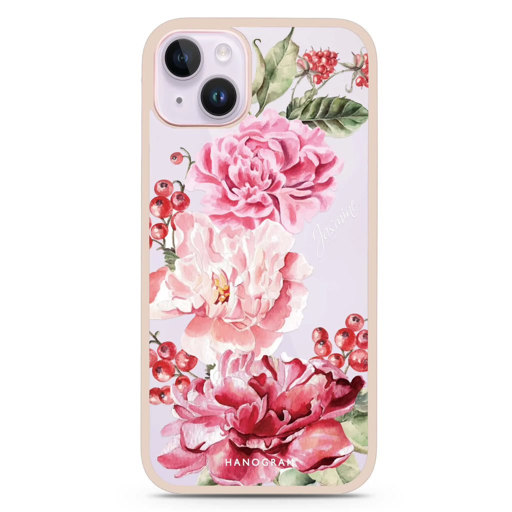 Pretty Watercolor Flowers iPhone 15 Impact Guard Bumper Case