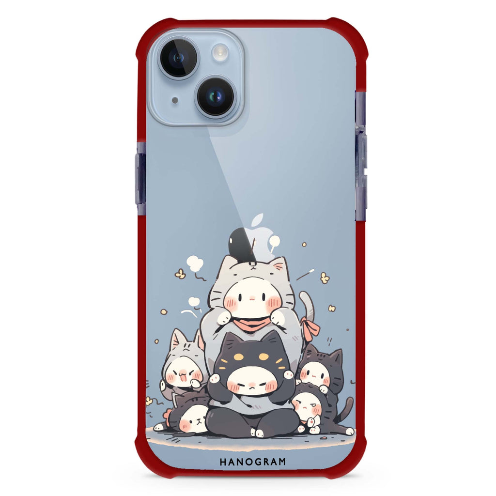 Feline Asana Lesson iPhone 15 Plus Ultra Shockproof Case
