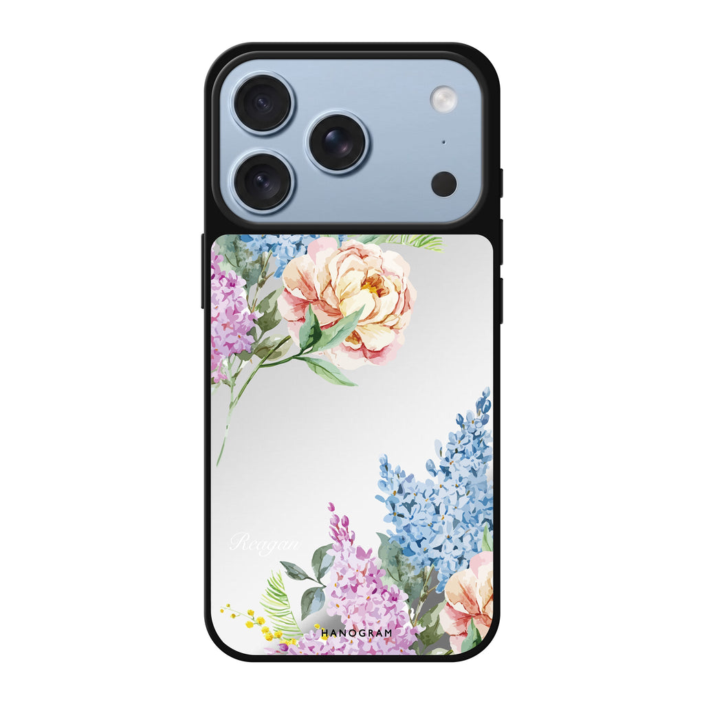 Tropical Floral personalized name spring flower floral iPhone 18 Pro Max mirror case