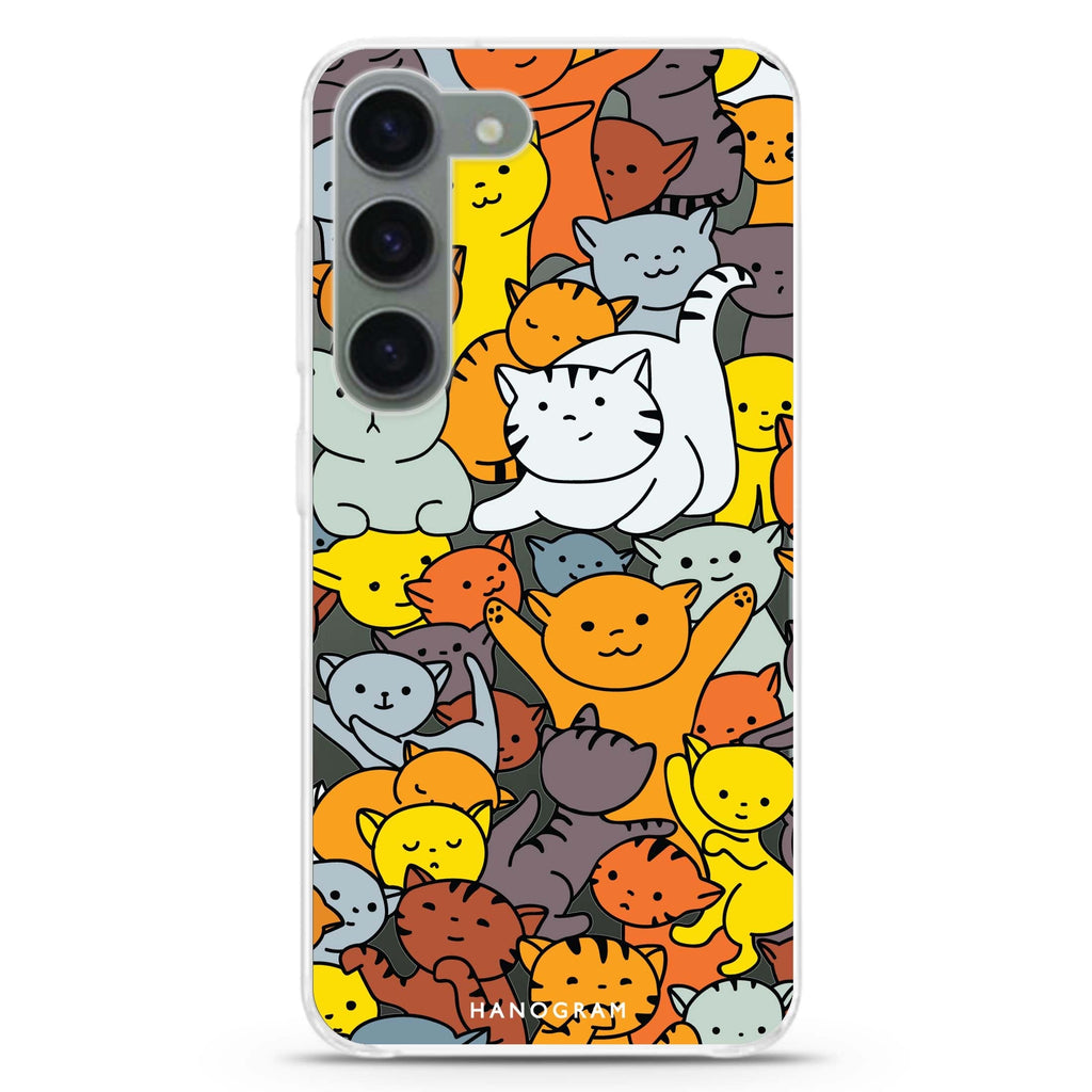 Meow Mates ultra-clear case for Samsung Galaxy S23/S22, front view