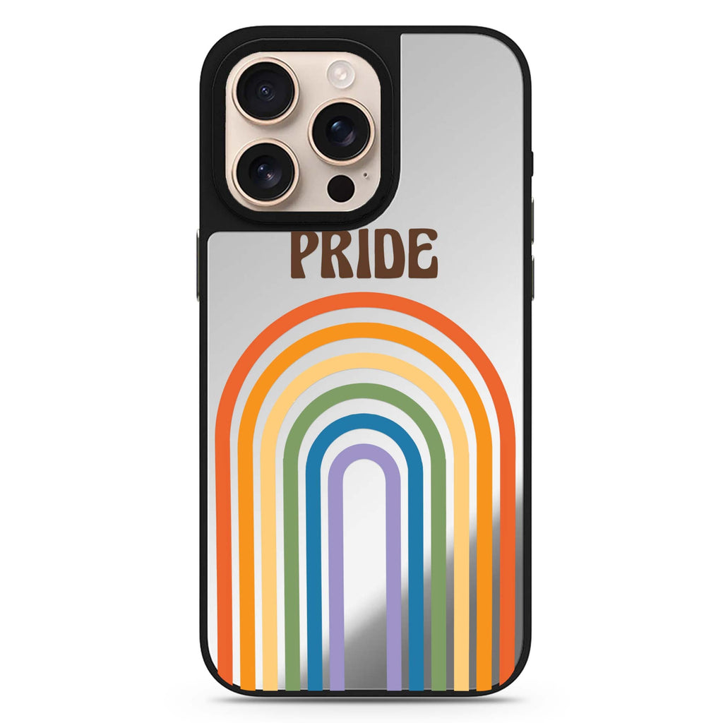 Rainbow Pride cute aesthetic design iPhone 16/15/14 Pro Max & Pro mirror case