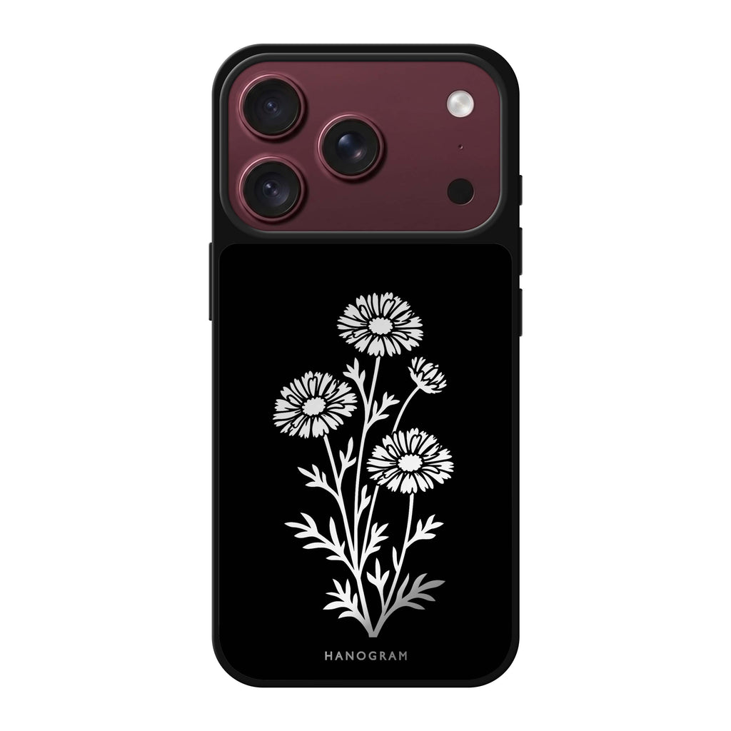 Chalk Daisy Stems iPhone 18 Pro Max Mirror Case - design view 1