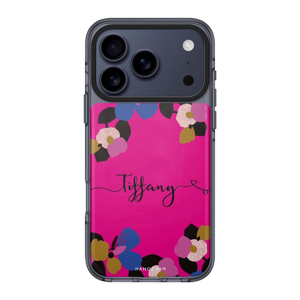 Floral POP II personalized name flower floral playful spring iPhone 17 Pro Max ultra clear case