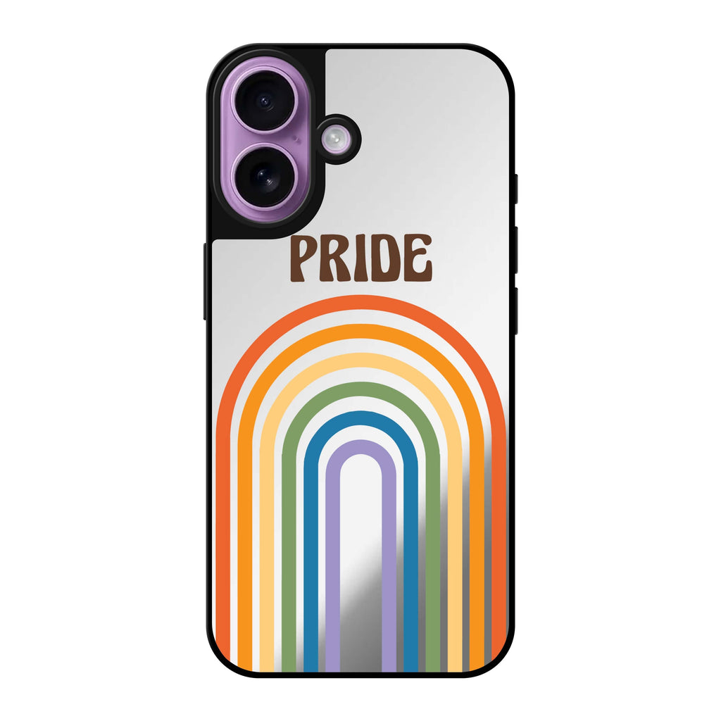 Reflective iPhone 16 Mirror Case –Rainbow Pride Design