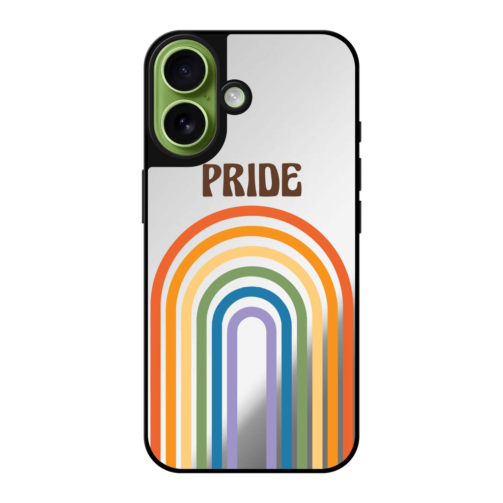 Reflective iPhone 16 Mirror Case –Rainbow Pride Design