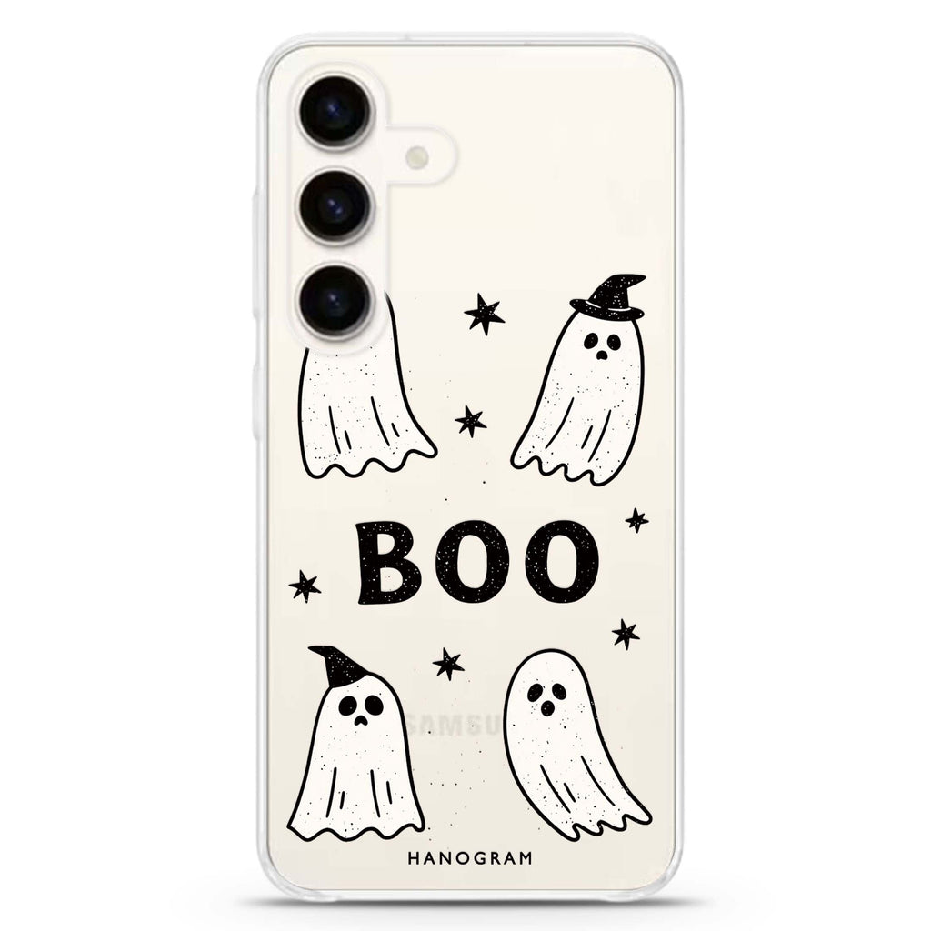 The Boo Social Club Samsung Galaxy Ultra Clear Case — front view