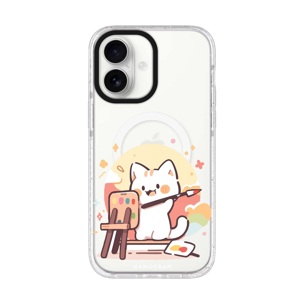 Feline Masterwork iPhone 17 ultra clear MagSafe case, front product view