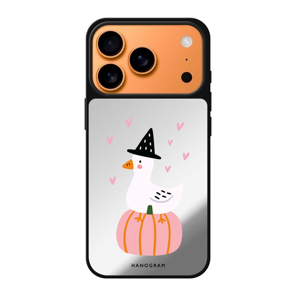The Pumpkin Perch Goose iPhone 17 Pro Max Mirror Case - design view 1