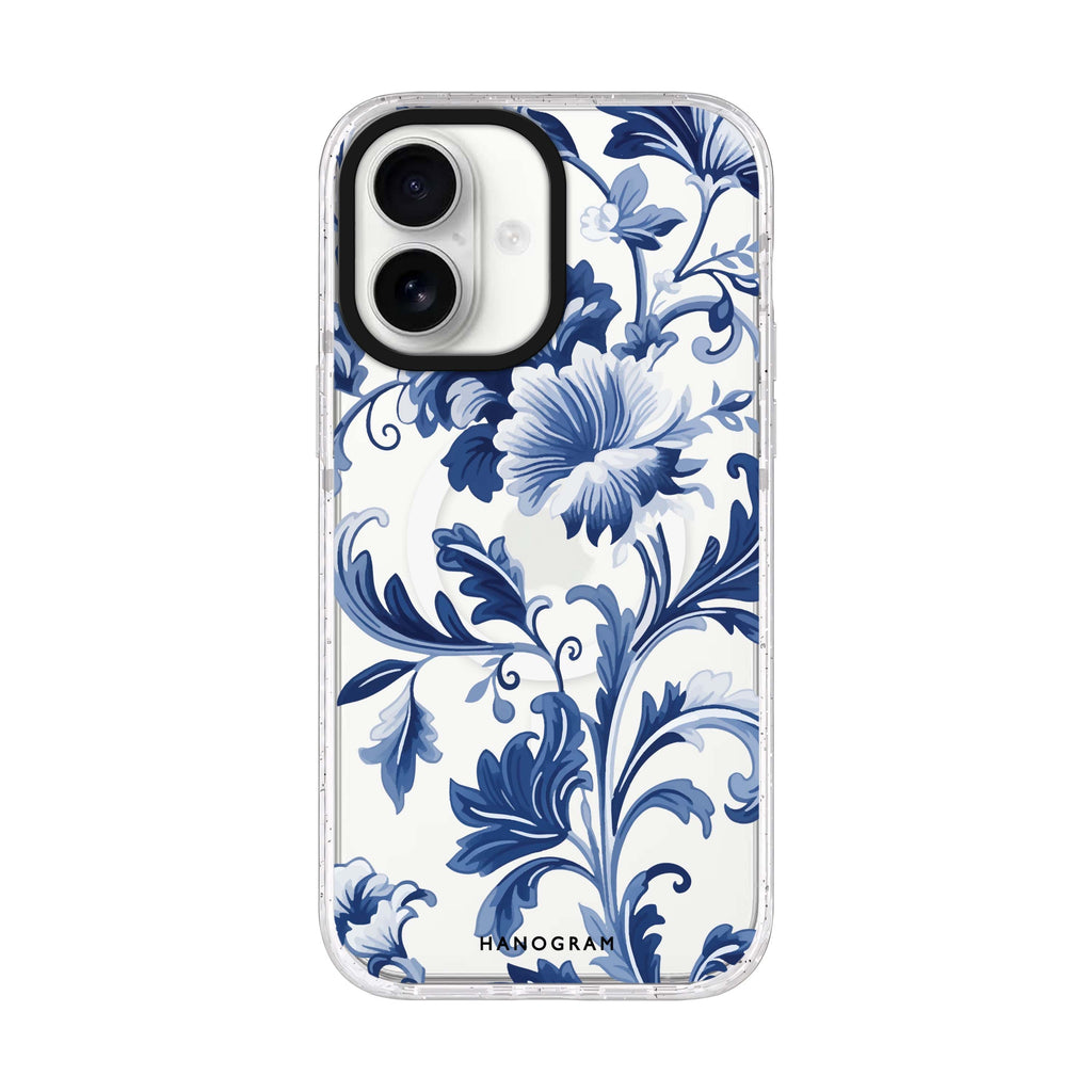 Sky Botanica iPhone 17 ultra clear MagSafe case, front product view