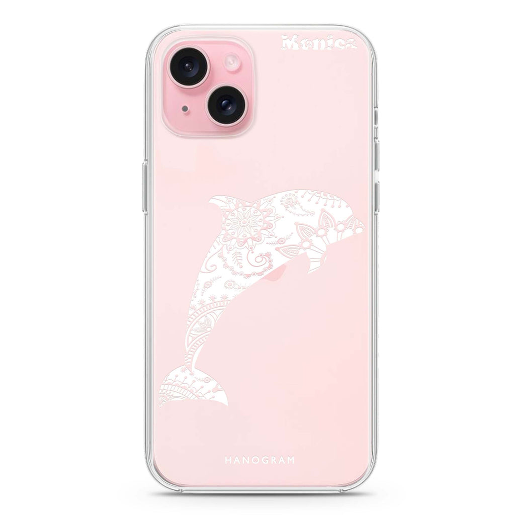 Mandala dolphin iPhone 15 plus Ultra Clear Case