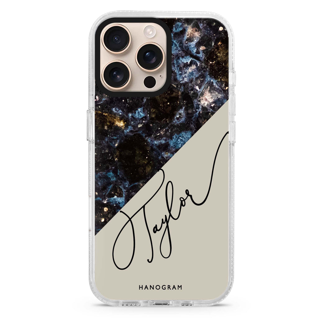 Black Marble Rose iPhone 16 Pro & 16 Pro Max Case - Personalized and Stylish Protection