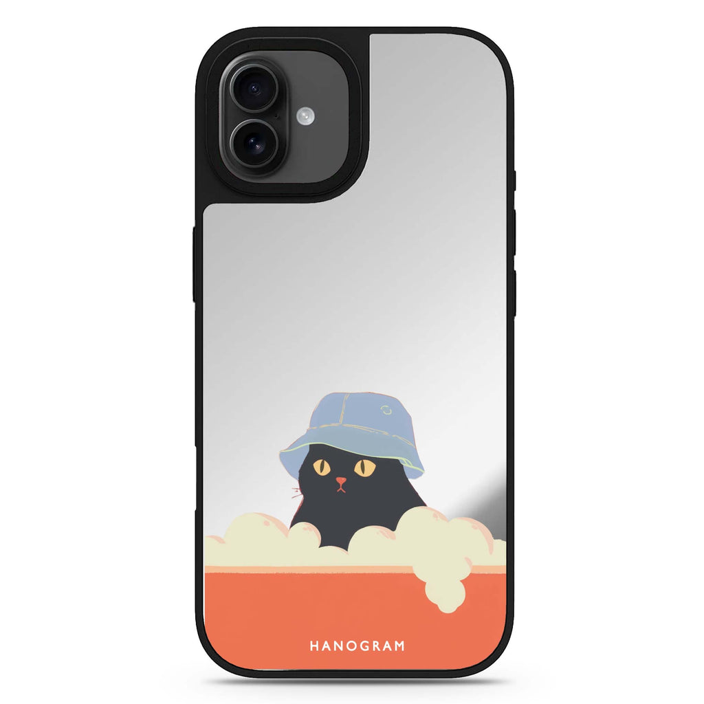 Bubble Meow black cat lucky black cat black cat iPhone 17 mirror case