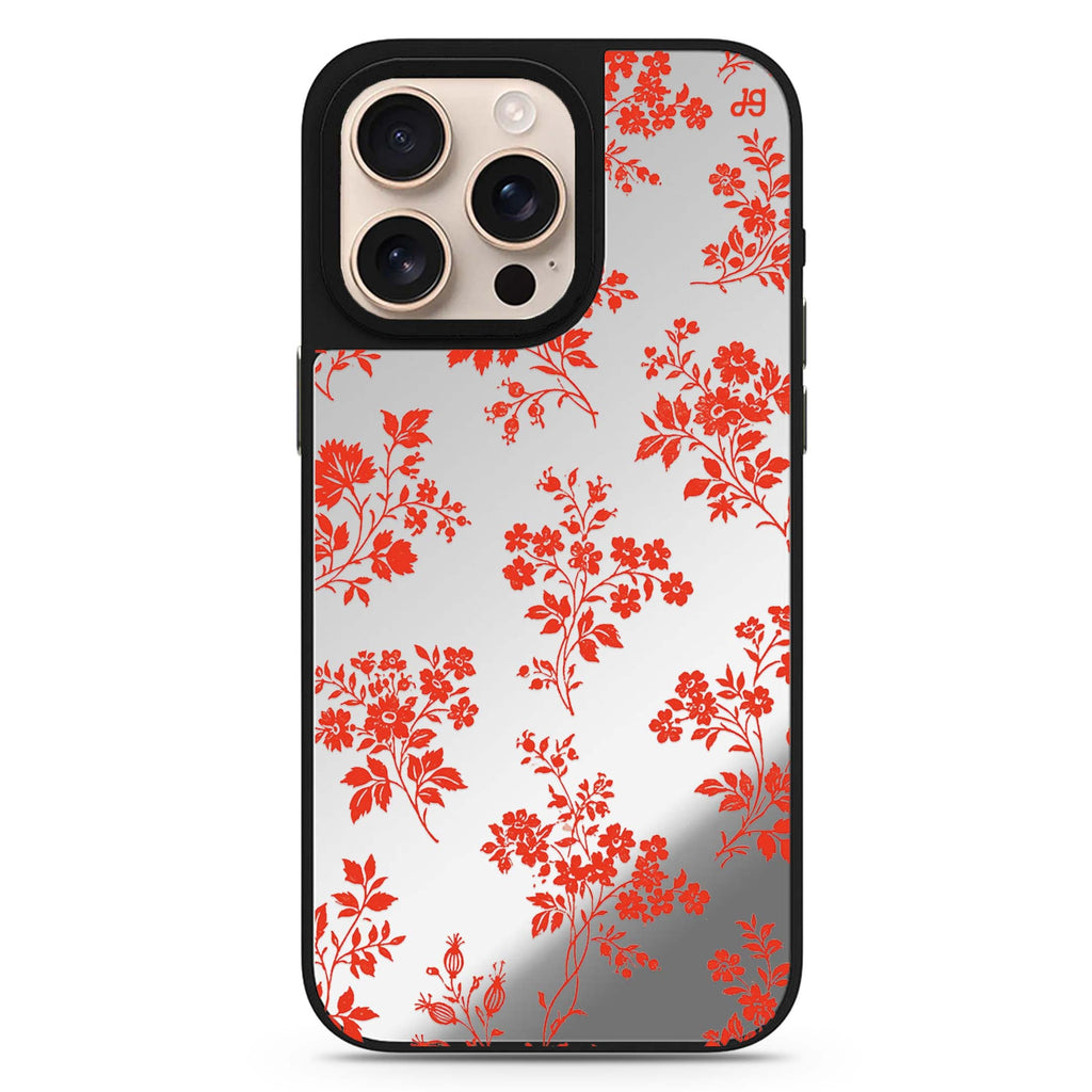 Scarlet Garden Toile MagSafe Compatible Mirror Case – design view 1
