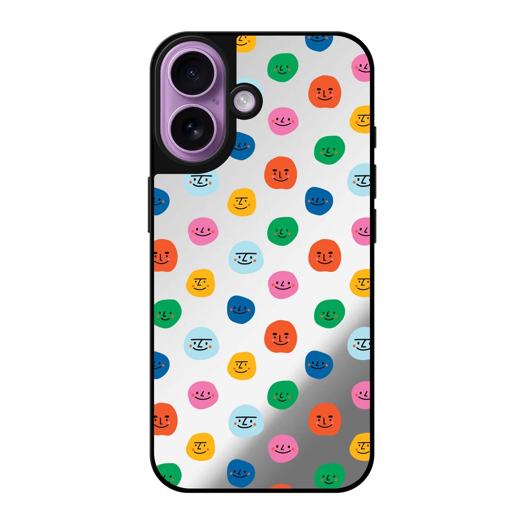 Reflective iPhone 16 Mirror Case –Make me smile Design