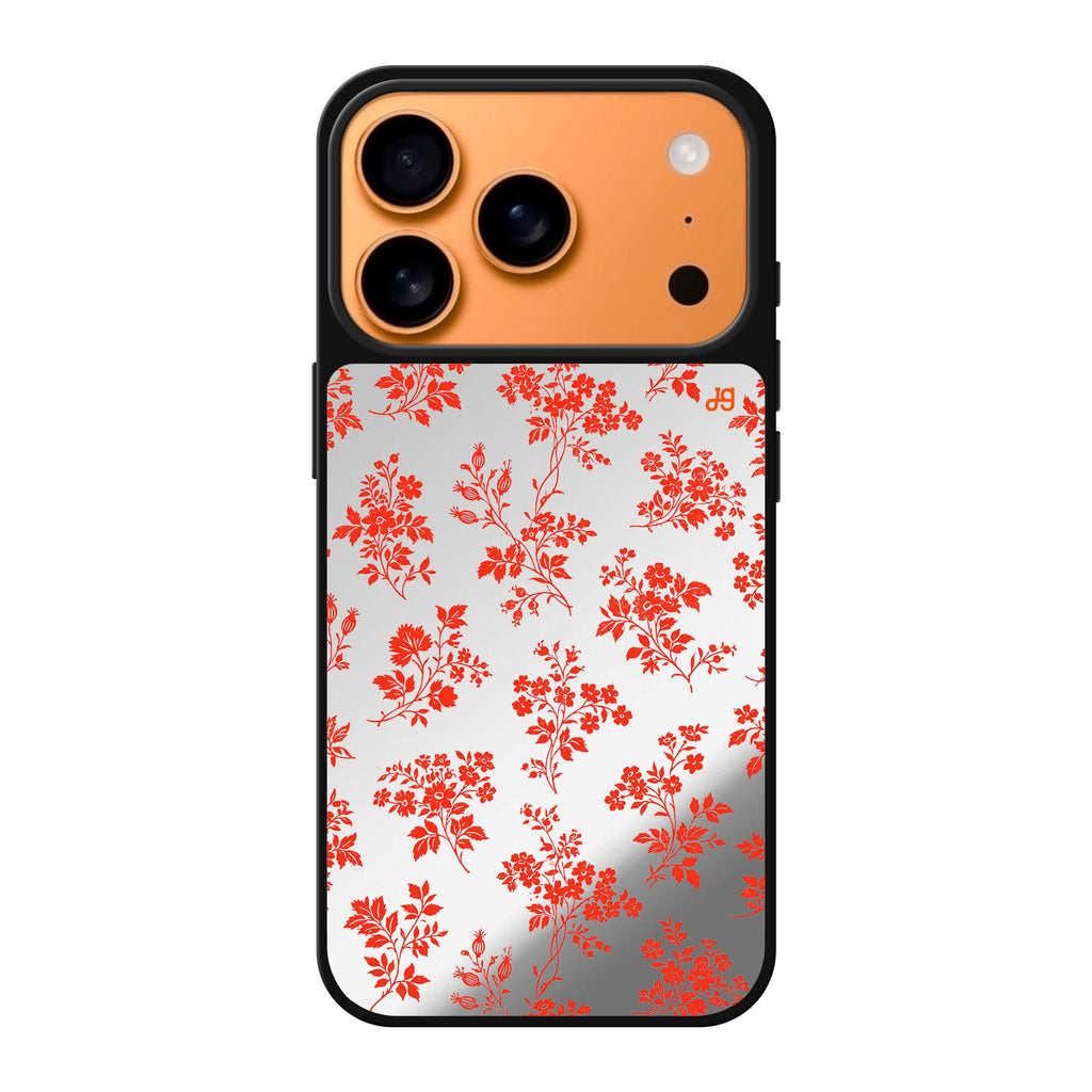 Scarlet Garden Toile iPhone 17 Pro Max Mirror Case - design view 1