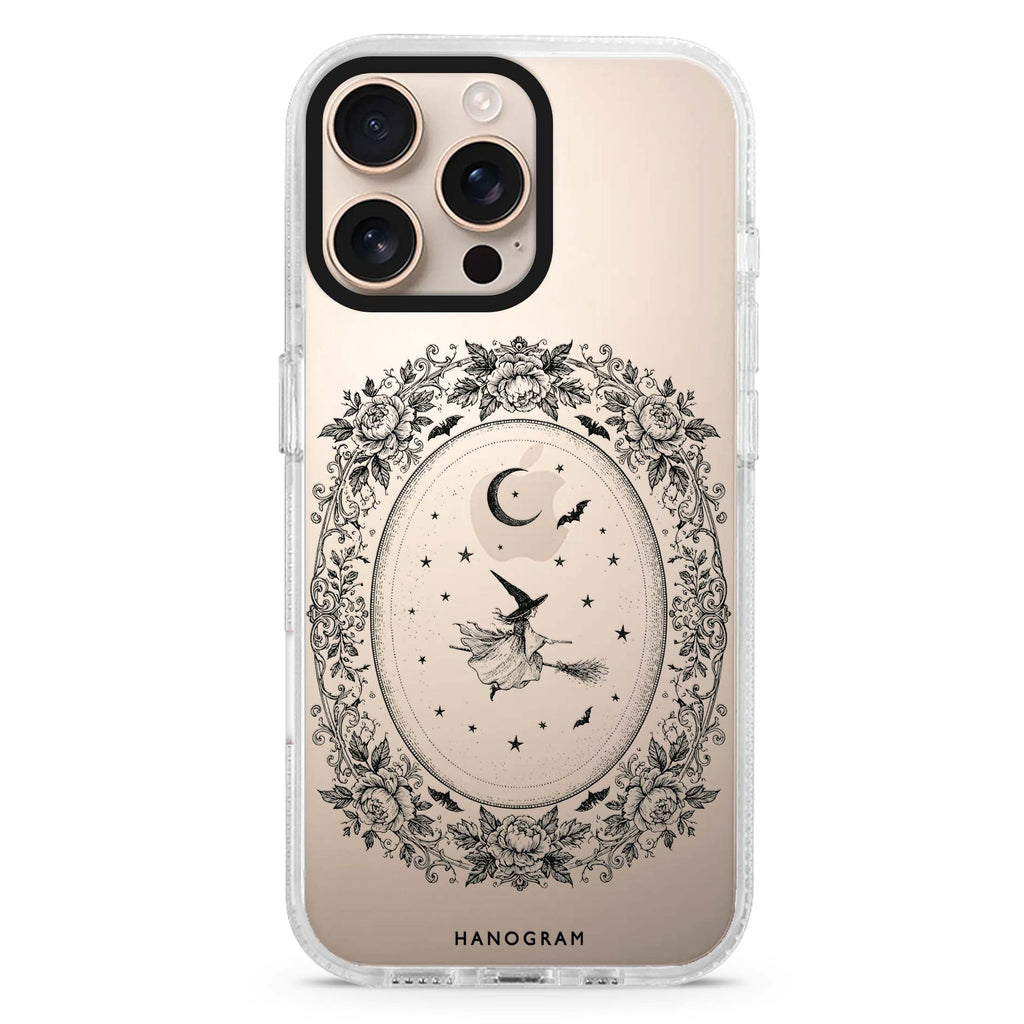 Witch in the Rose Cameo iPhone 16 Pro Max Ultra Clear Case - front view