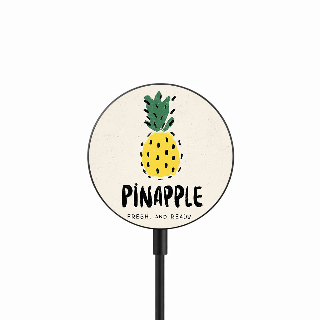 Happy Pineapple 25W Qi2.2 magnetic wireless charger front view