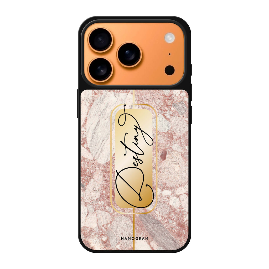 Golden Marble personalized name gold marble iPhone 17 Pro Max mirror case