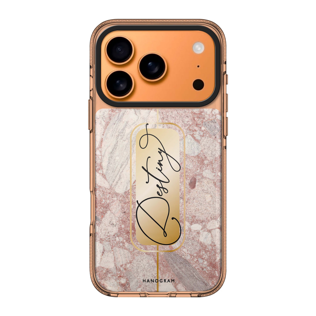 Golden Marble personalized name gold marble iPhone 17 Pro Max ultra clear case