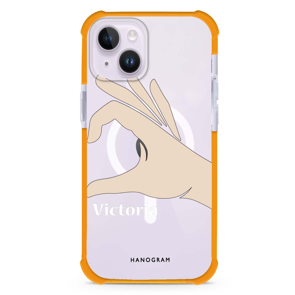 Right Hand heart iPhone 15 Plus MagSafe Compatible Ultra Shockproof Case