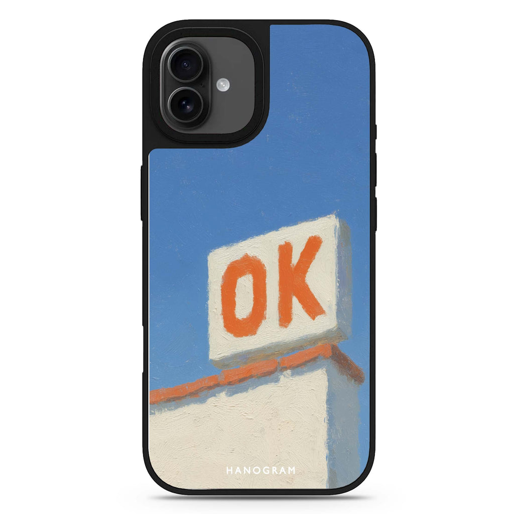 Sky Says OK celestial design iPhone 17 mirror case