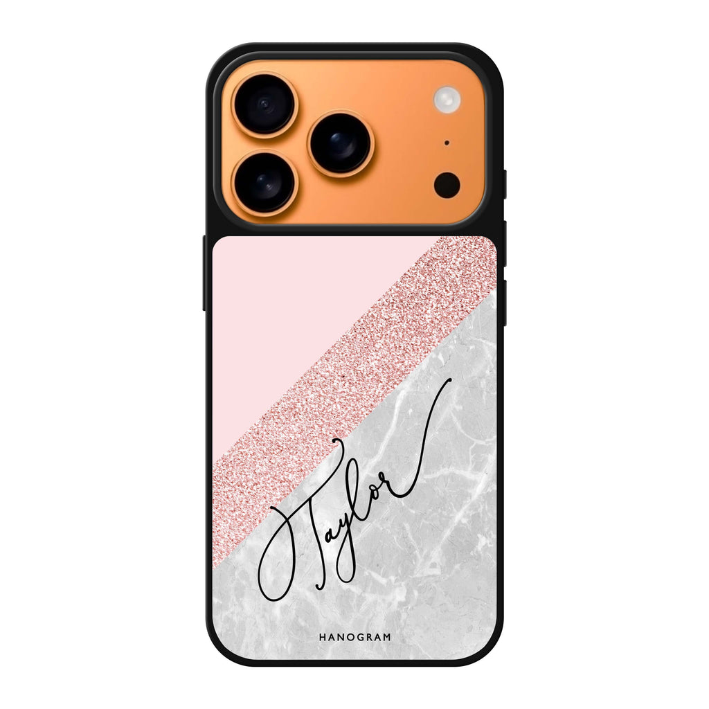 Marble Abstract II personalized name abstract marble iPhone 17 Pro Max mirror case
