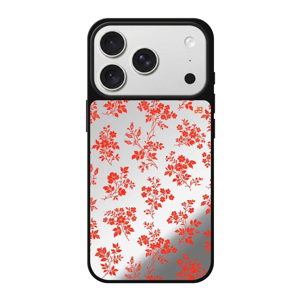 Scarlet Garden Toile iPhone 18 Pro Max Mirror Case - design view 1