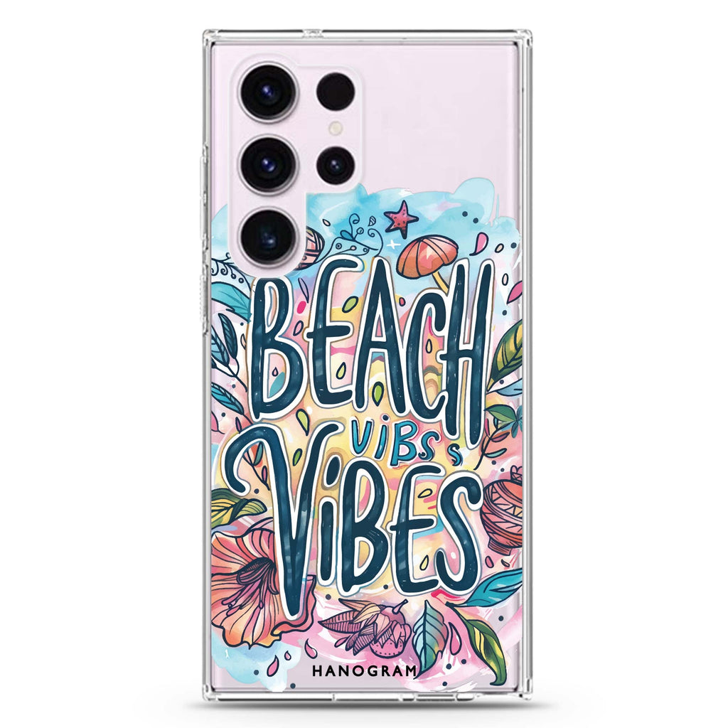 Tropical Escape Samsung Galaxy S26/S25/S24/S23/S22 Ultra ultra clear case, transparent design, main view
