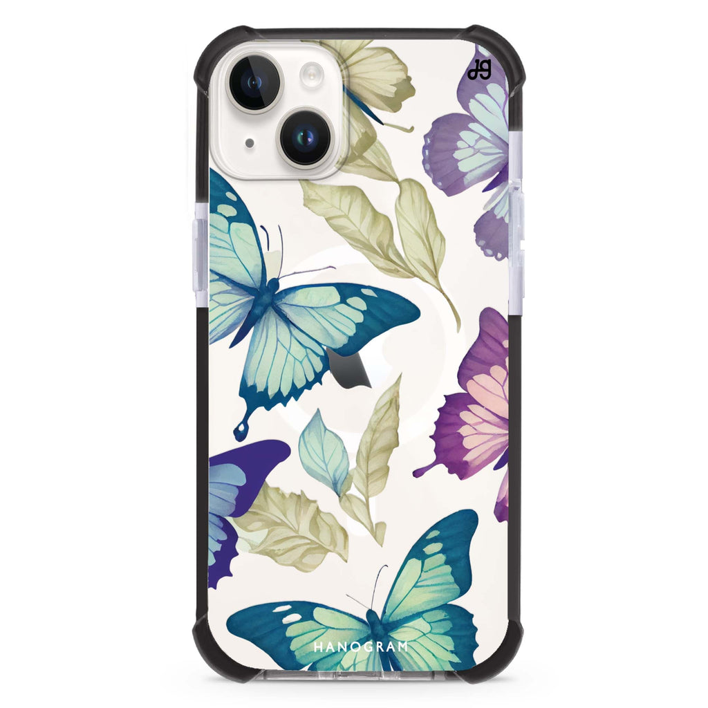 Beautiful Butterfly iPhone 15 Plus MagSafe Compatible Ultra Shockproof Case
