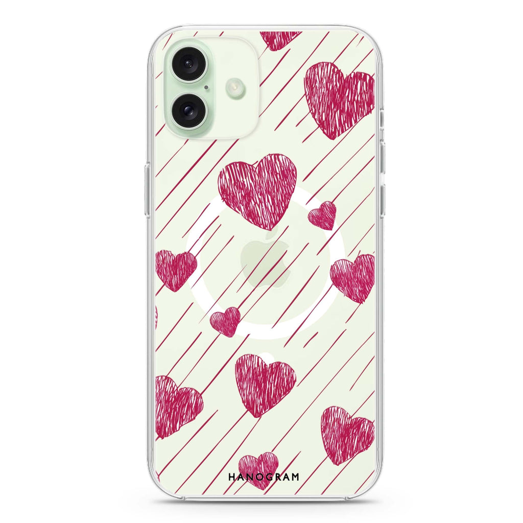 Stripe My Heart MagSafe Compatible Ultra Clear Case
