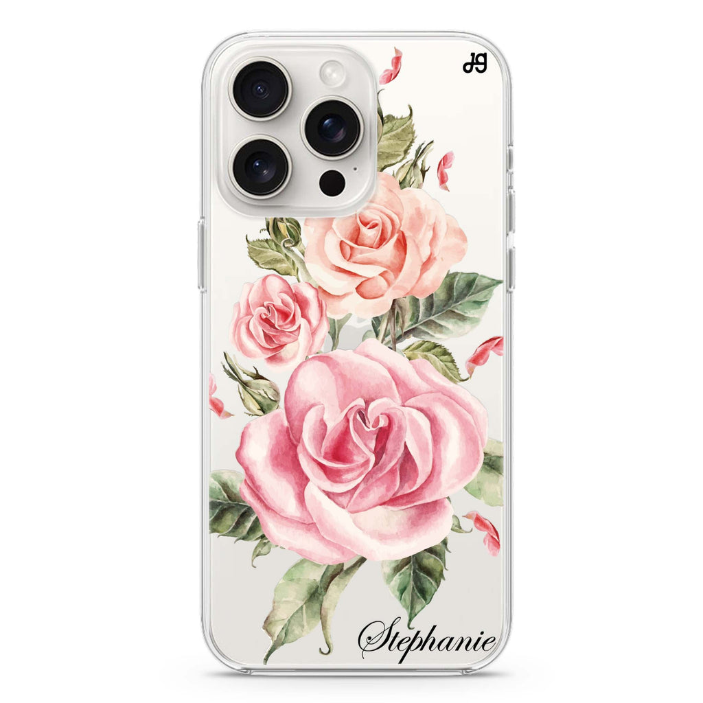 Pink Watercolor Floral iPhone Ultra Clear Case