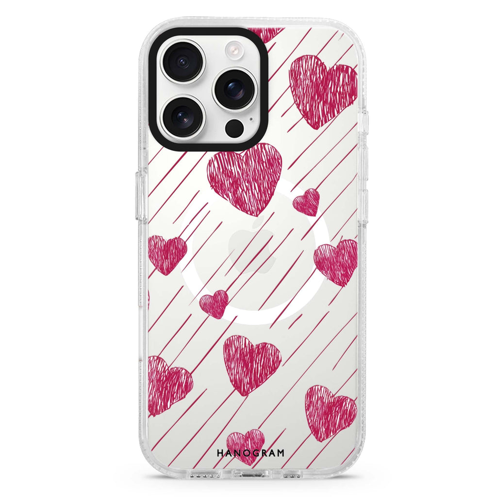 Stripe My Heart MagSafe Compatible Ultra Clear Case