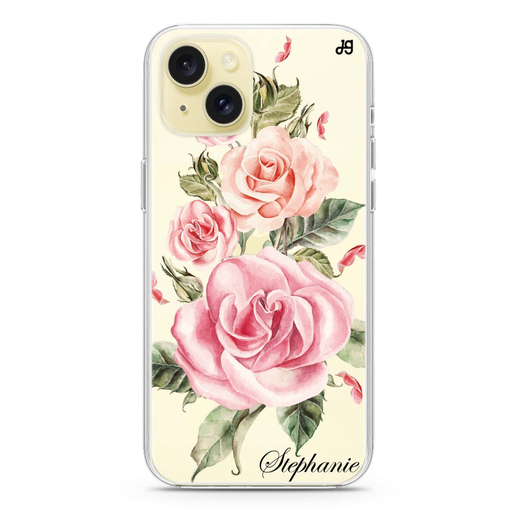 Pink Watercolor Floral iPhone Ultra Clear Case