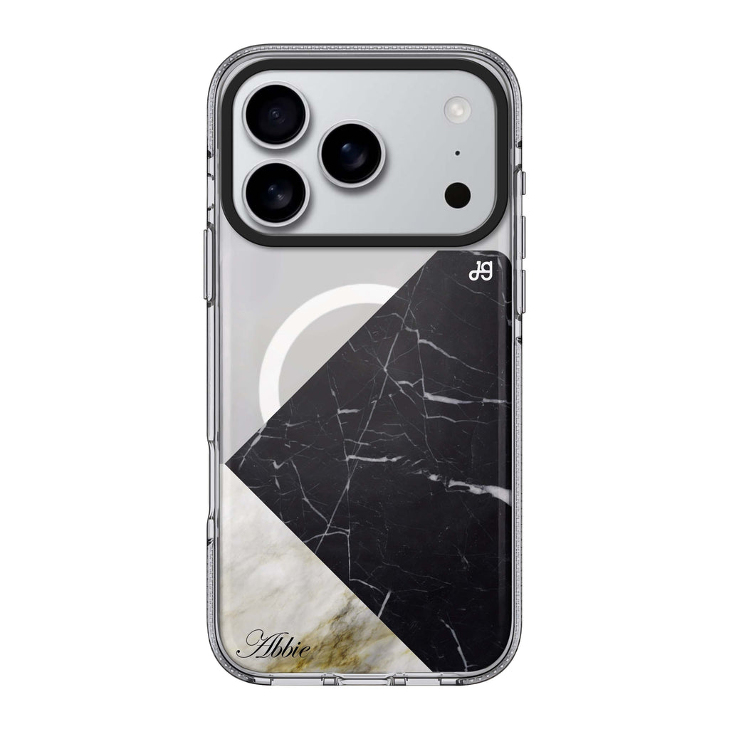 Marble Mix personalized name marble iPhone 17 Pro Max ultra clear case