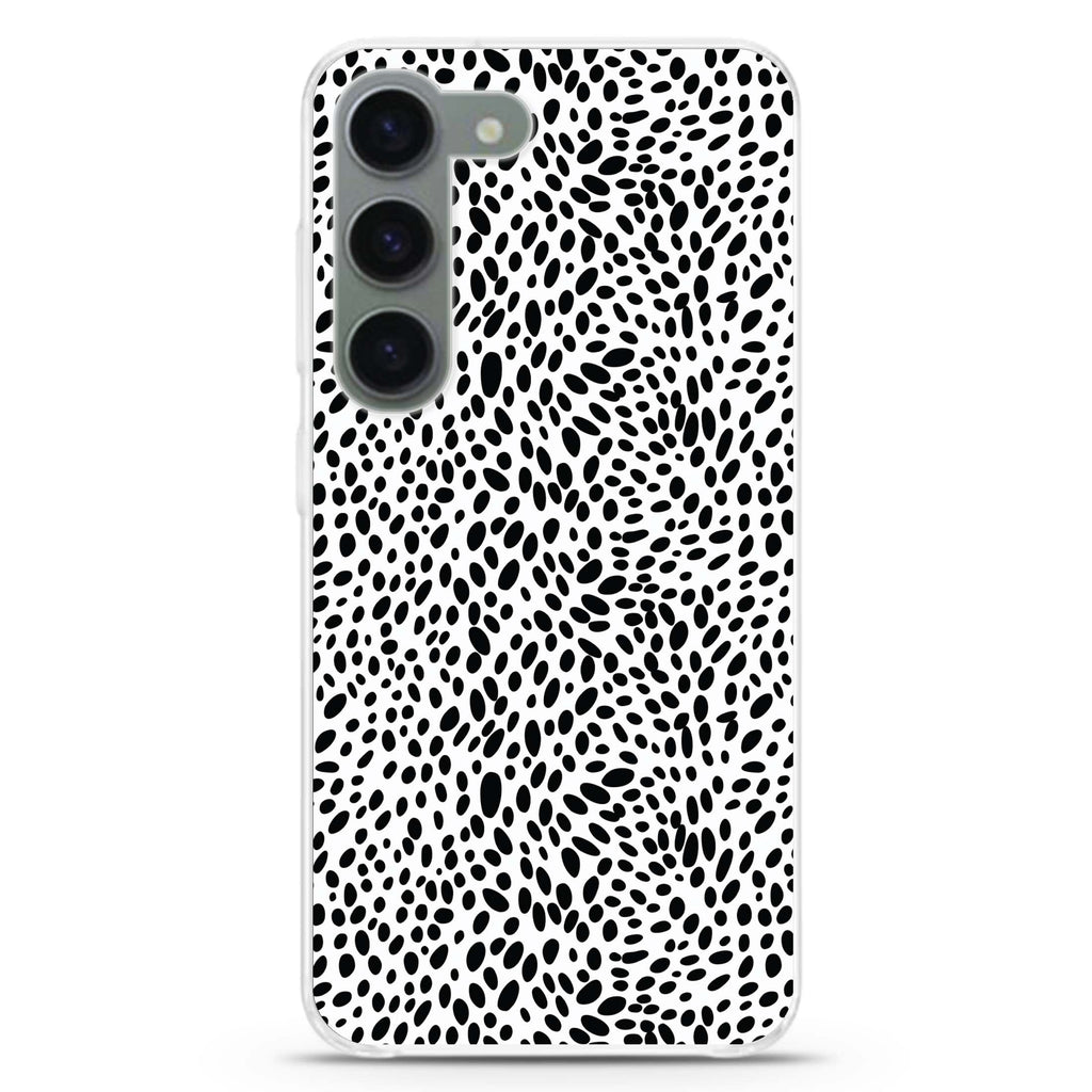 Spotted Elegance ultra-clear case for Samsung Galaxy S23/S22, front view