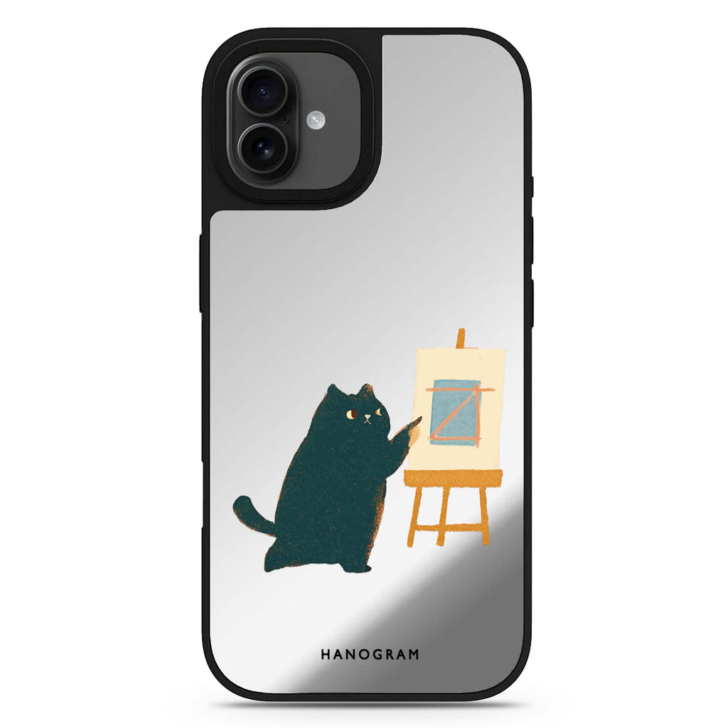 Meowsterpiece black cat lucky black cat black cat iPhone 17 mirror case