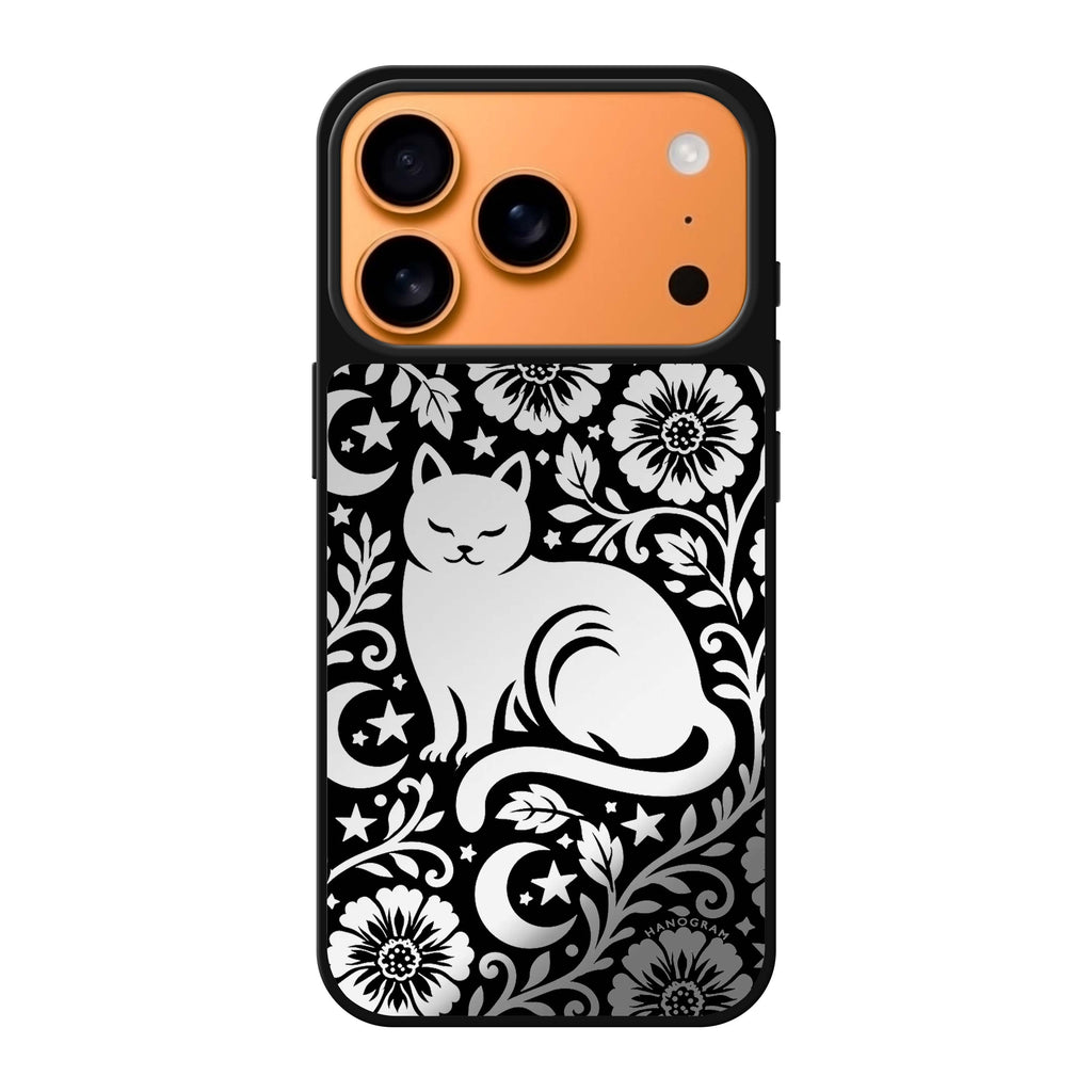 The Lunar Garden Cat iPhone 17 Pro Max Mirror Case - design view 1