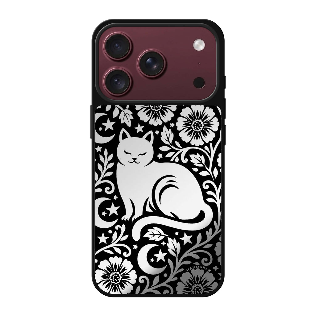 The Lunar Garden Cat iPhone 18 Pro Max Mirror Case - design view 1