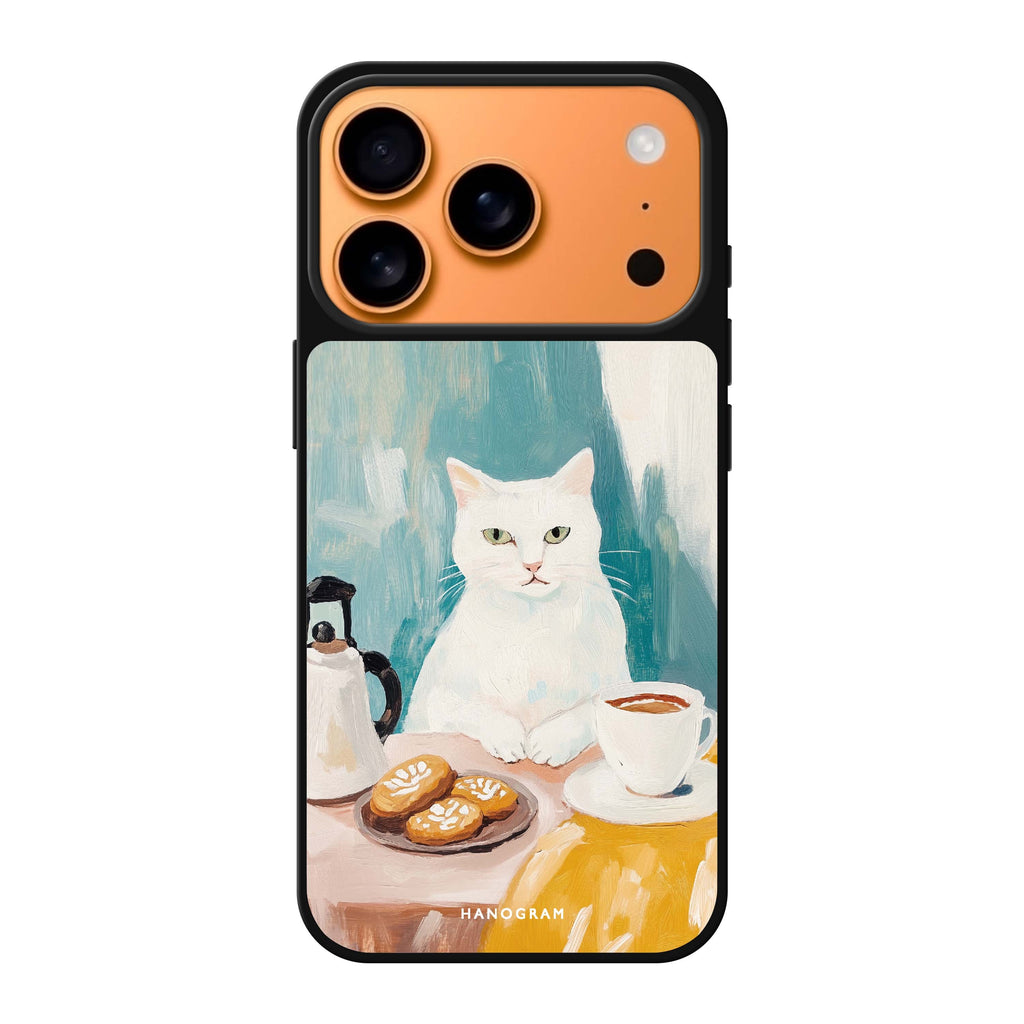 Coffee with Whiskers cat coffee animal food iPhone 17 Pro Max mirror case