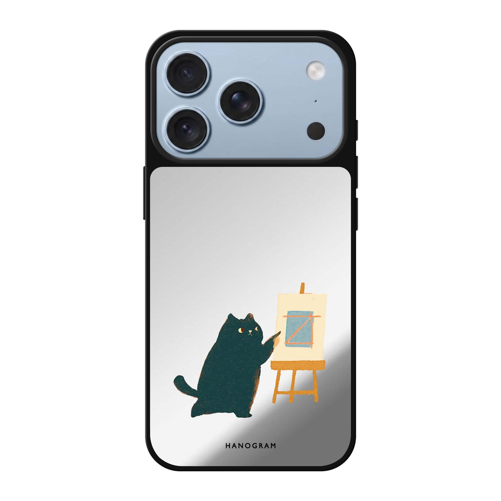 Meowsterpiece animal cute iPhone 18 Pro Max mirror case