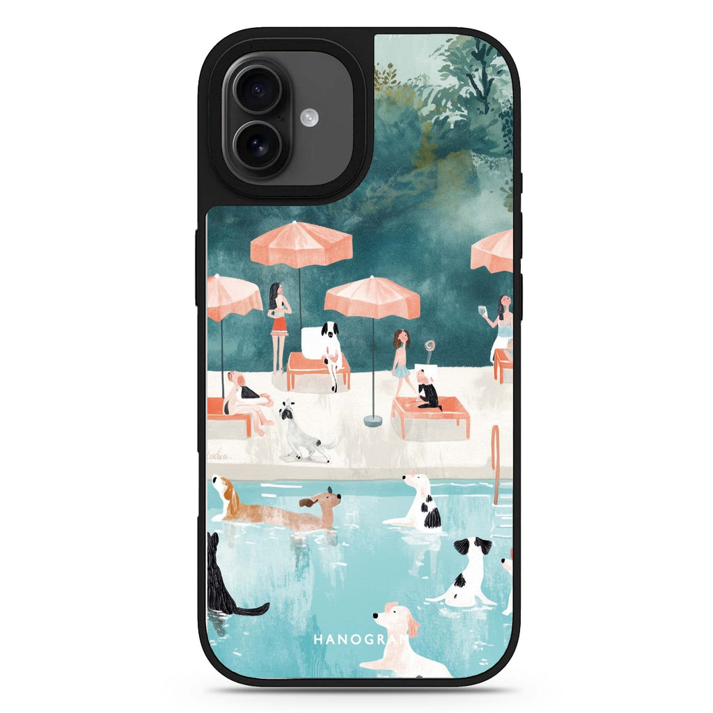 Paws by the Pool iPhone 17 mirror case