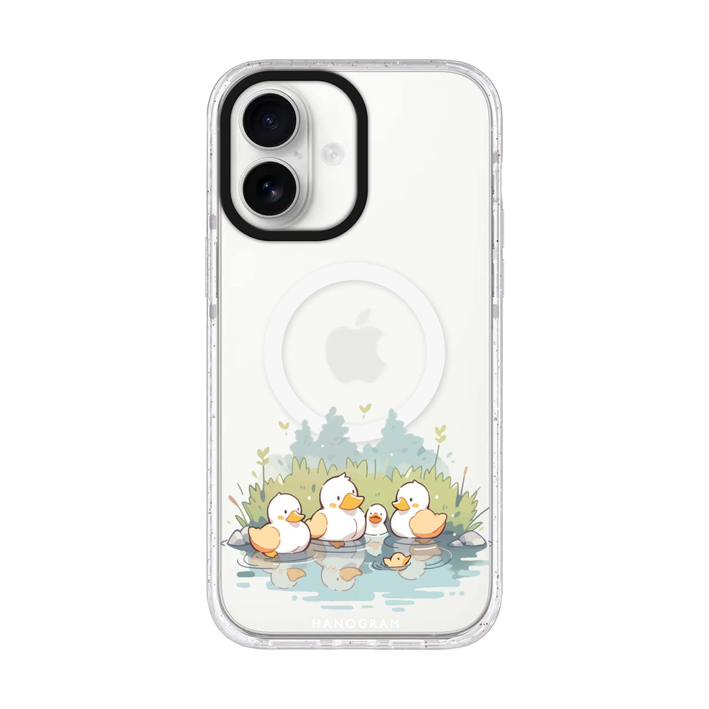 River Duck Delight iPhone 17 ultra clear MagSafe case, front product view
