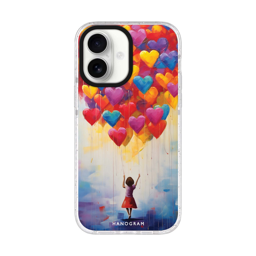 Melting Love iPhone 17 ultra clear MagSafe case, front product view