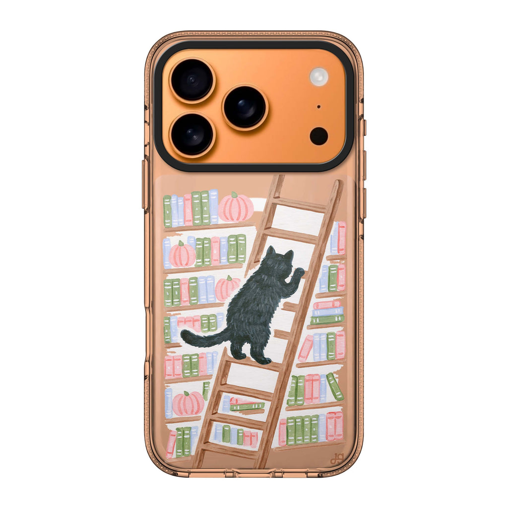 The Library Ladder Cat iPhone 17 Pro Max Ultra Clear Case - Image 1