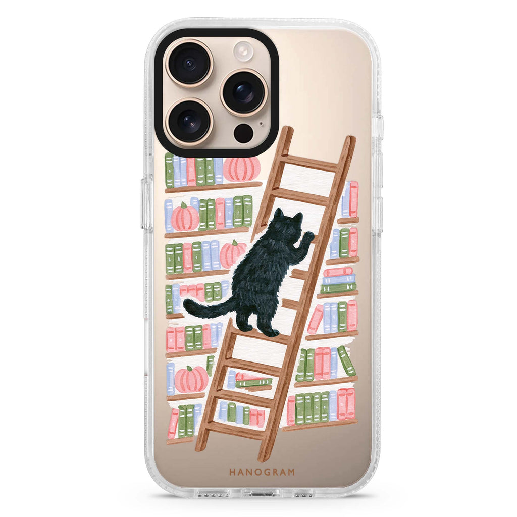 The Library Ladder Cat MagSafe Compatible Ultra Clear Case for iPhone 16 Pro Max - main view