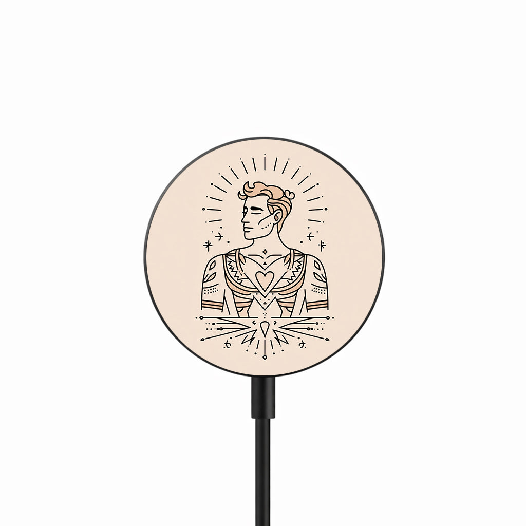 Sacred Heart Line 25W Qi2.2 magnetic wireless charger front view