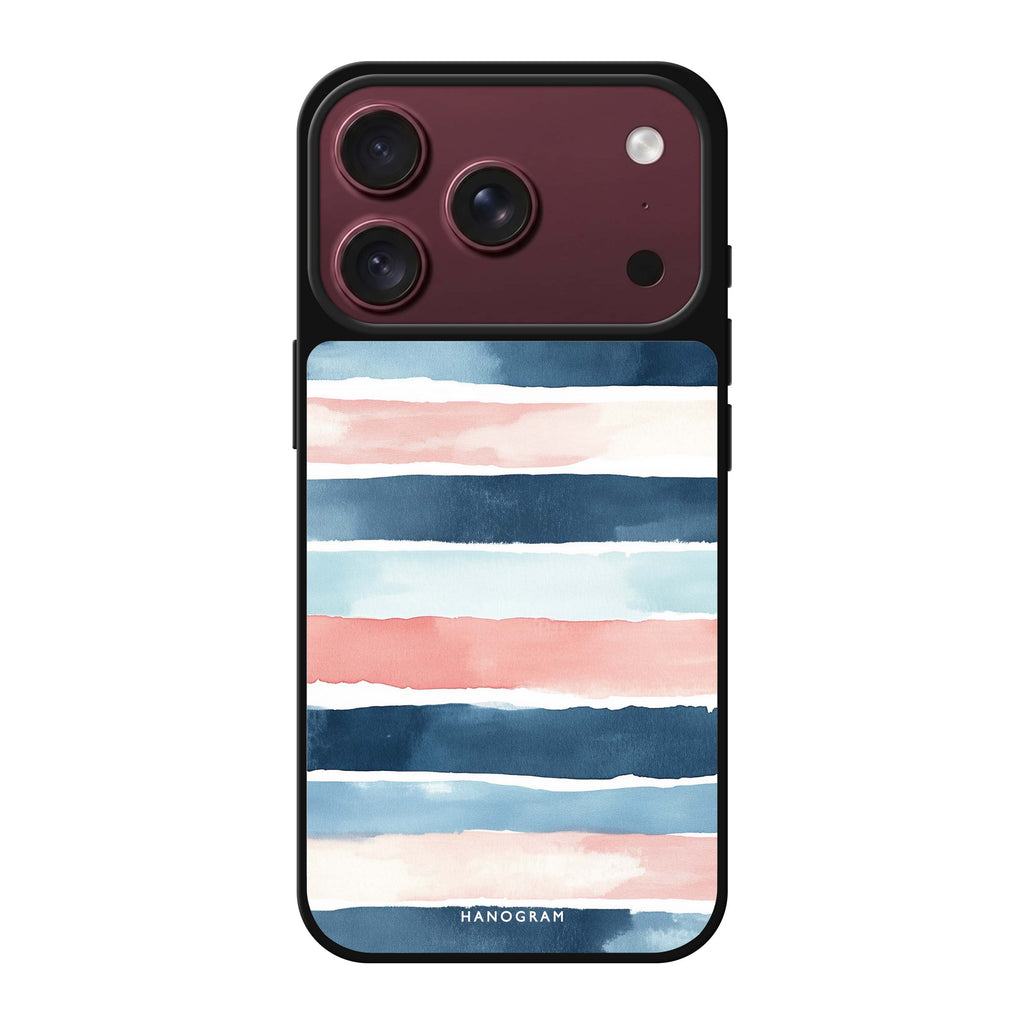 Seabreeze Stripes pattern iPhone 18 Pro Max mirror case