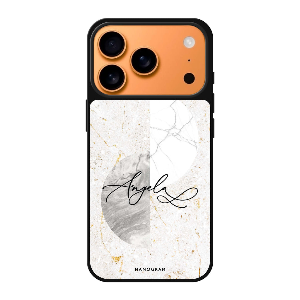 Marble Abstract III personalized name abstract marble iPhone 17 Pro Max mirror case