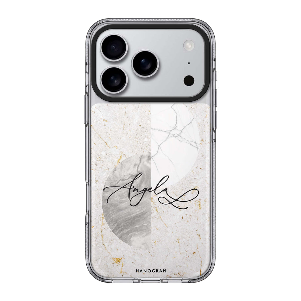 Marble Abstract III personalized name abstract marble iPhone 17 Pro Max ultra clear case
